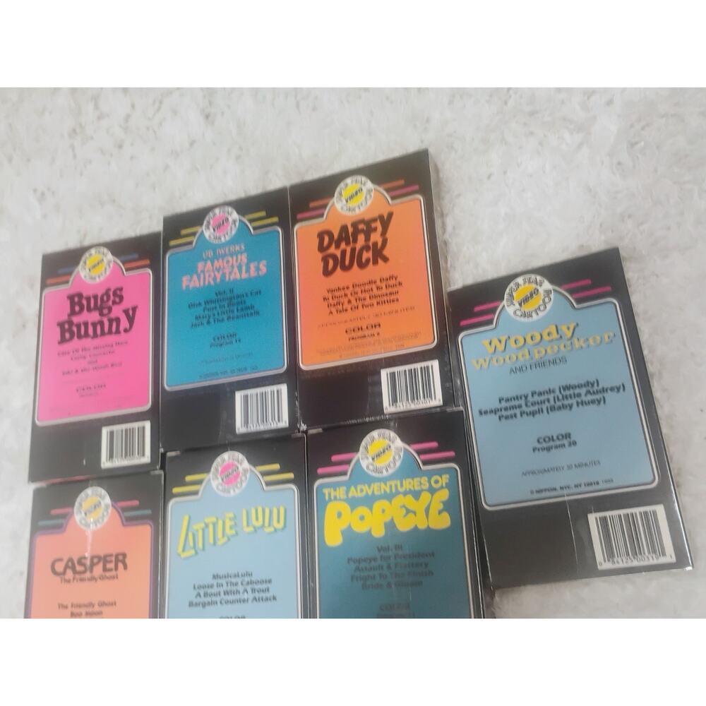 LOT 10 NEW SEALED Superstar Cartoon Video VHS Vintage Popeye Superman Bugs Bunny - Picture 9 of 15